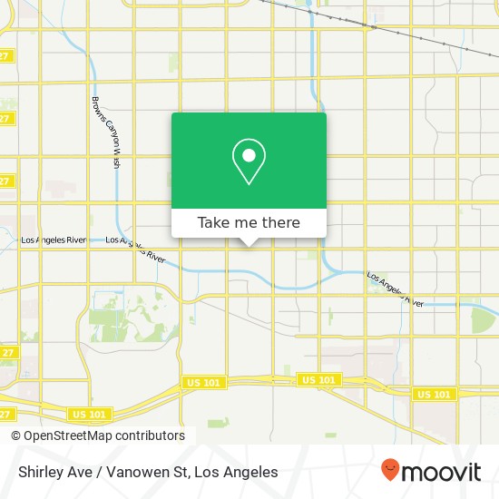 Mapa de Shirley Ave / Vanowen St