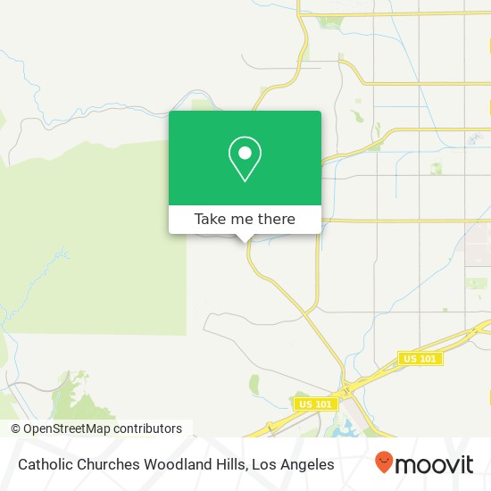 Mapa de Catholic Churches Woodland Hills