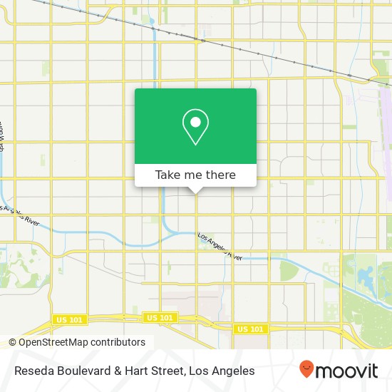 Reseda Boulevard & Hart Street map