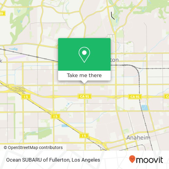 Mapa de Ocean SUBARU of Fullerton