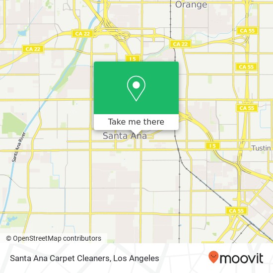 Santa Ana Carpet Cleaners map