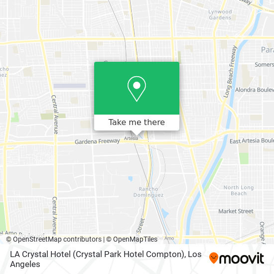 Mapa de LA Crystal Hotel (Crystal Park Hotel Compton)