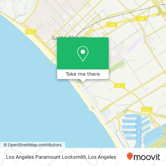 Los Angeles Paramount Locksmith map