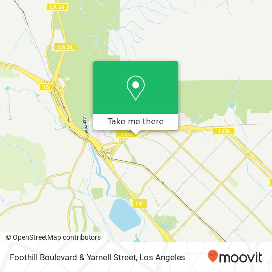 Foothill Boulevard & Yarnell Street map