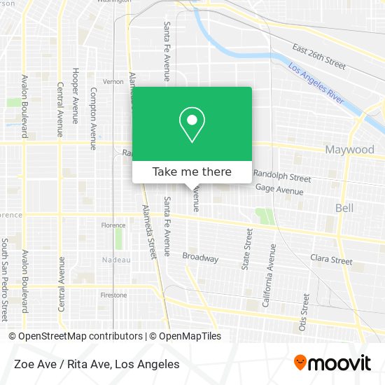 Mapa de Zoe Ave / Rita Ave