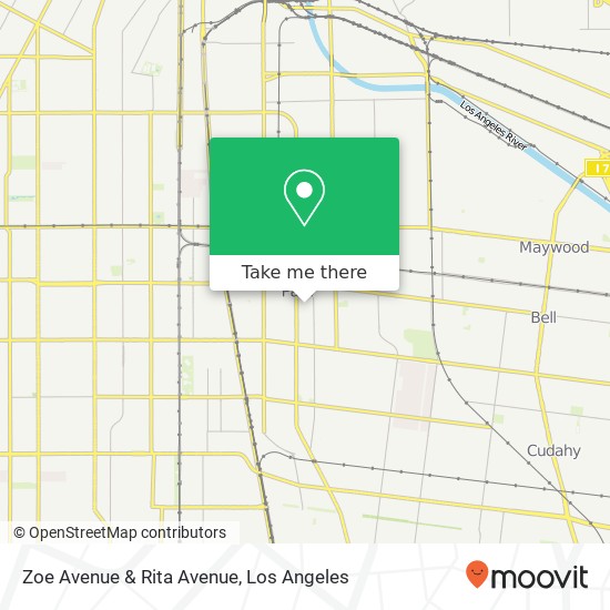 Zoe Avenue & Rita Avenue map