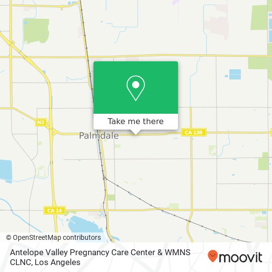 Mapa de Antelope Valley Pregnancy Care Center & WMNS CLNC