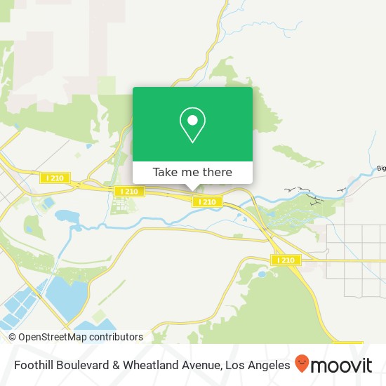 Foothill Boulevard & Wheatland Avenue map
