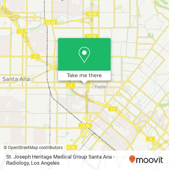 St. Joseph Heritage Medical Group Santa Ana - Radiology map