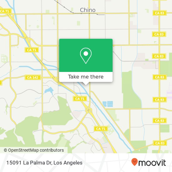 15091 La Palma Dr map