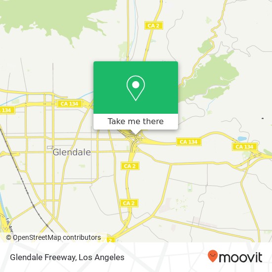 Mapa de Glendale Freeway