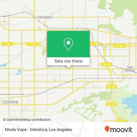 Mode Vape - Glendora map