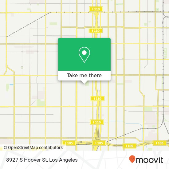 8927 S Hoover St map