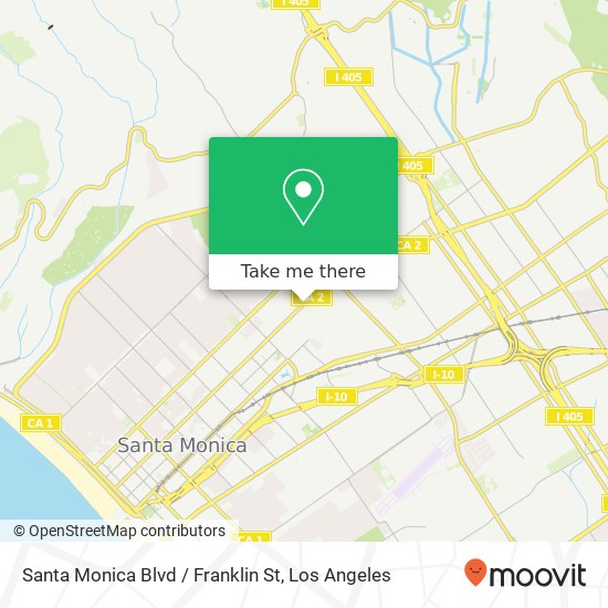 Mapa de Santa Monica Blvd / Franklin St