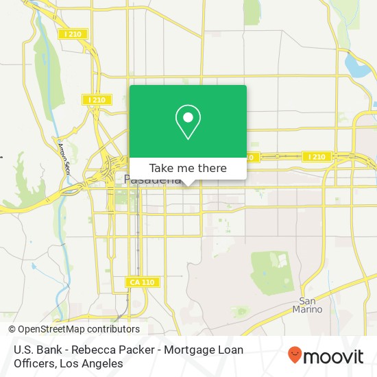 U.S. Bank - Rebecca Packer - Mortgage Loan Officers map