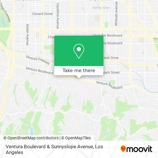 Ventura Boulevard & Sunnyslope Avenue map