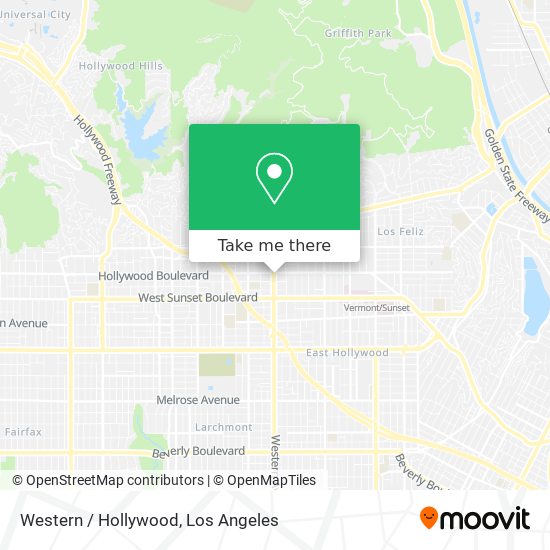 Western / Hollywood map