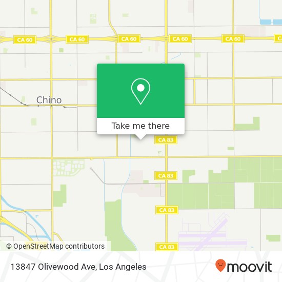 Mapa de 13847 Olivewood Ave