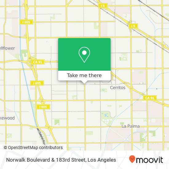 Norwalk Boulevard & 183rd Street map
