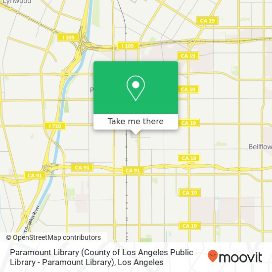 Paramount Library (County of Los Angeles Public Library - Paramount Library) map