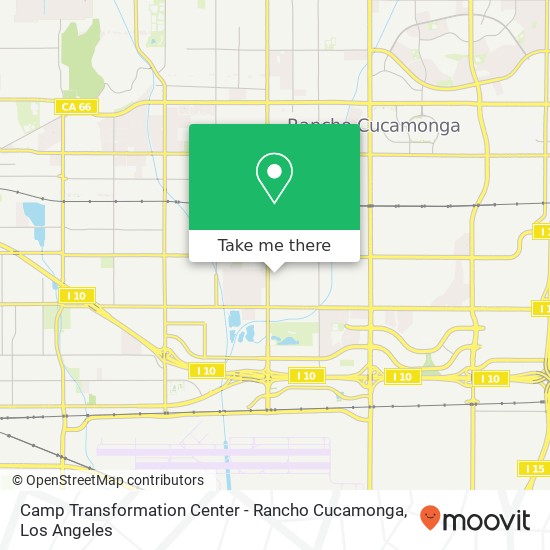 Mapa de Camp Transformation Center - Rancho Cucamonga