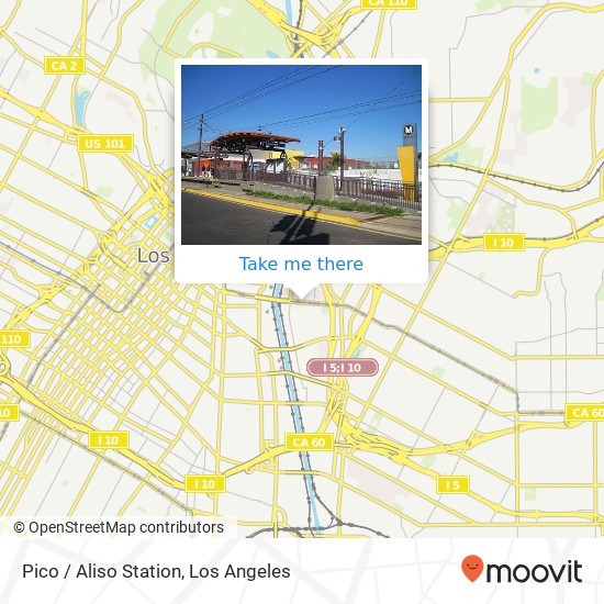 Pico / Aliso Station map