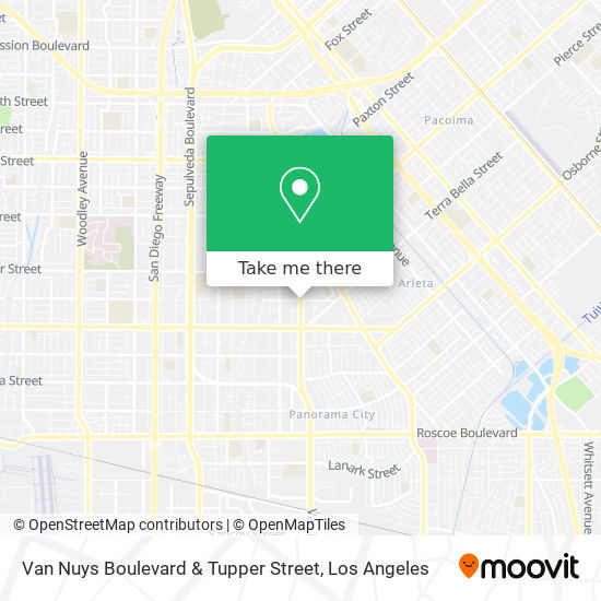 Van Nuys Boulevard & Tupper Street map