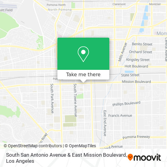 South San Antonio Avenue & East Mission Boulevard map