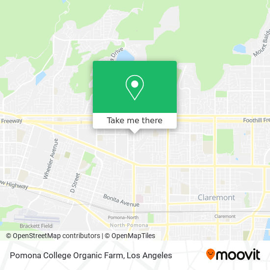 Pomona College Organic Farm map