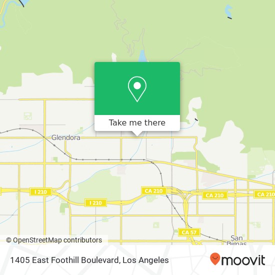 1405 East Foothill Boulevard map