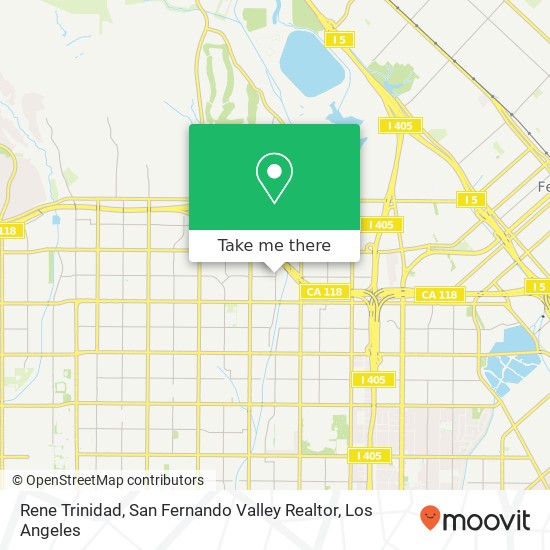 Mapa de Rene Trinidad, San Fernando Valley Realtor