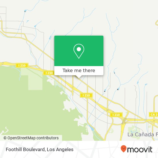 Foothill Boulevard map