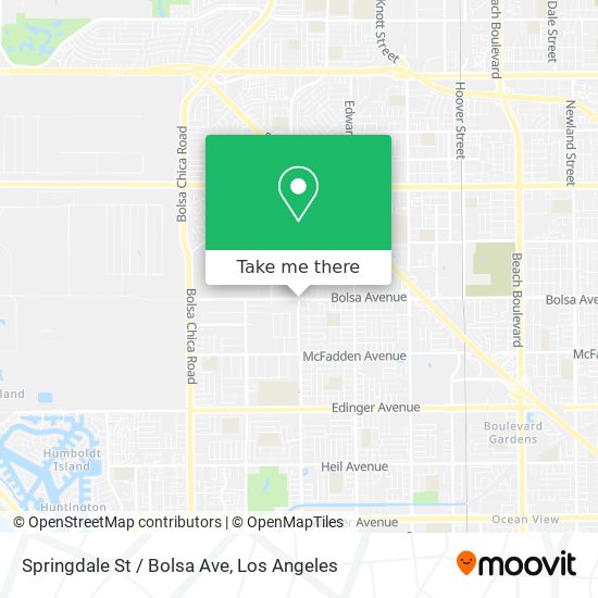 Mapa de Springdale St / Bolsa Ave
