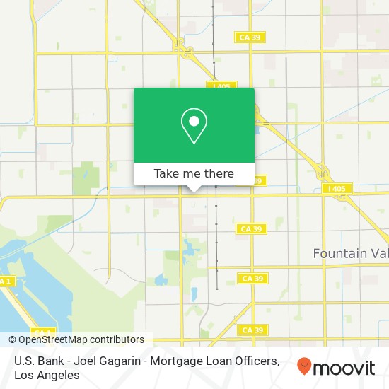 Mapa de U.S. Bank - Joel Gagarin - Mortgage Loan Officers