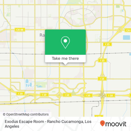 Exodus Escape Room - Rancho Cucamonga map