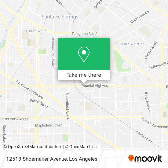 12513 Shoemaker Avenue map