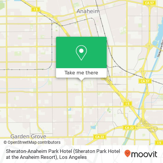 Mapa de Sheraton-Anaheim Park Hotel (Sheraton Park Hotel at the Anaheim Resort)