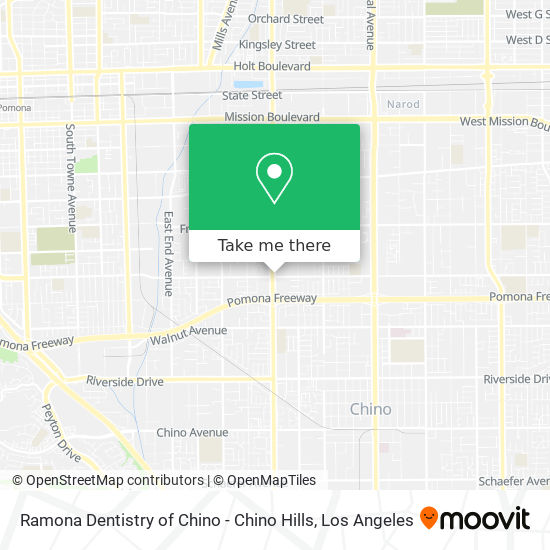 Mapa de Ramona Dentistry of Chino - Chino Hills