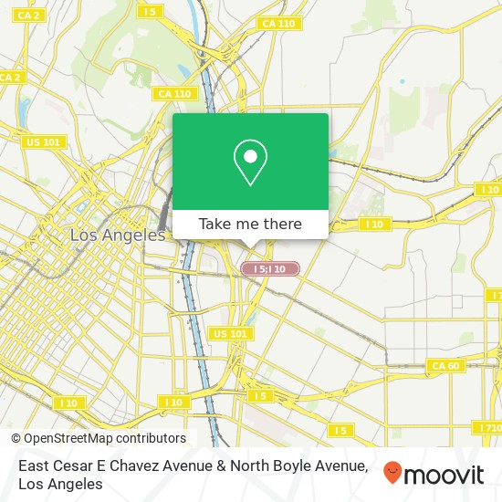 Mapa de East Cesar E Chavez Avenue & North Boyle Avenue