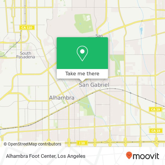 Alhambra Foot Center map