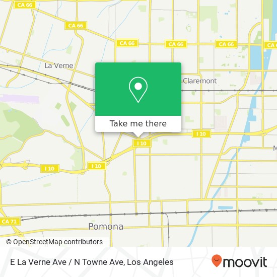 E La Verne Ave / N Towne Ave map