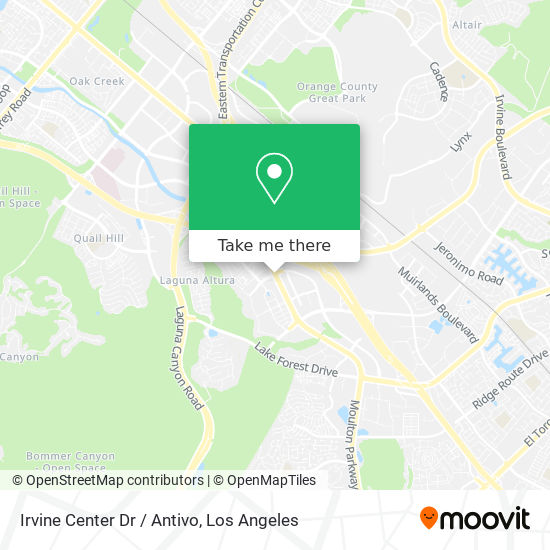 Mapa de Irvine Center Dr / Antivo