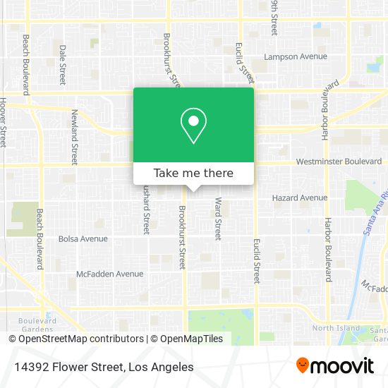 14392 Flower Street map