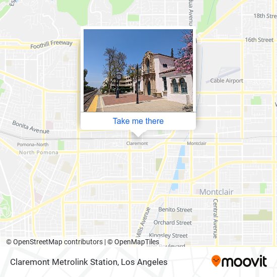 Mapa de Claremont Metrolink Station