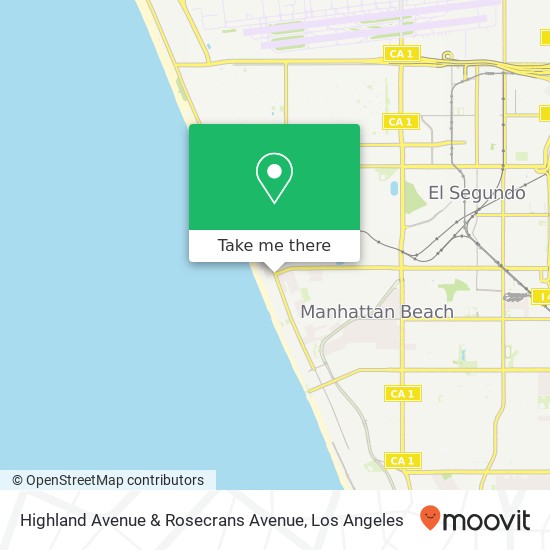 Highland Avenue & Rosecrans Avenue map