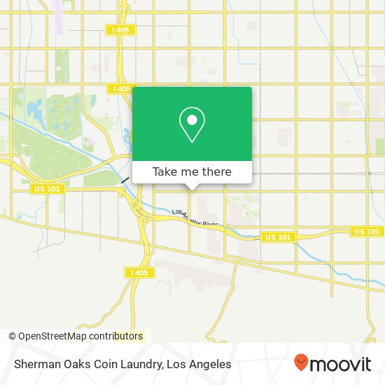 Mapa de Sherman Oaks Coin Laundry