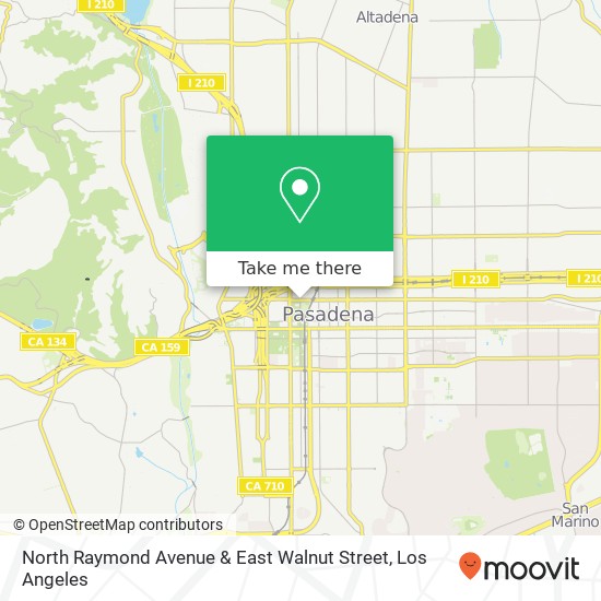 Mapa de North Raymond Avenue & East Walnut Street