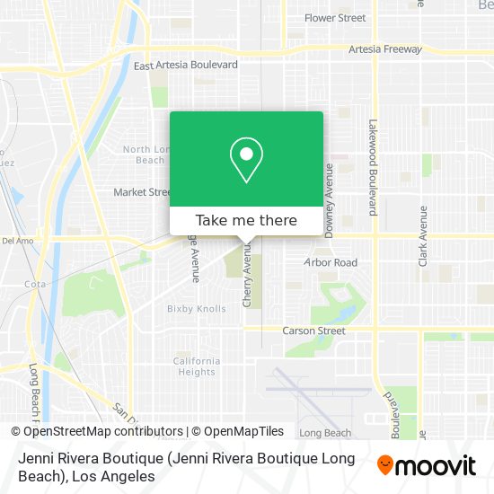 Mapa de Jenni Rivera Boutique (Jenni Rivera Boutique Long Beach)