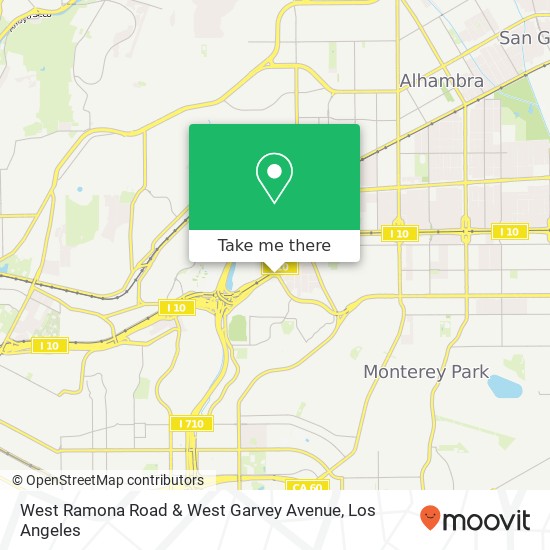 Mapa de West Ramona Road & West Garvey Avenue