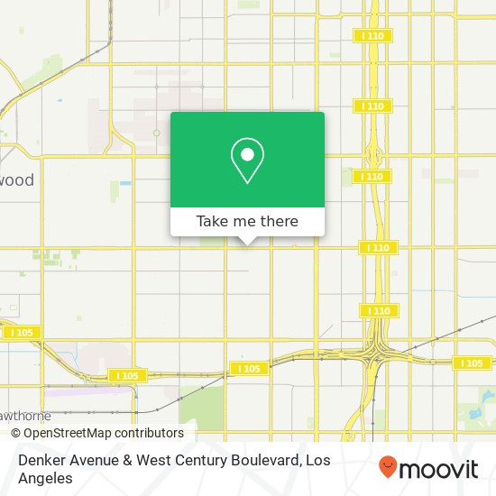 Denker Avenue & West Century Boulevard map